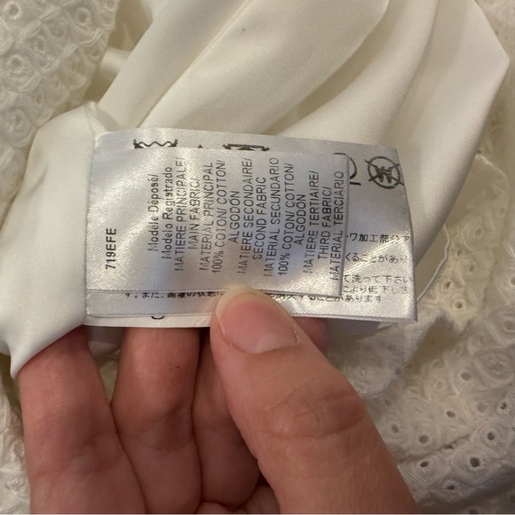 Paule Ka Sheath Dress Womens Sz 42 (US 10) White Eyelet Cotton Capsule Designer - Picture 9 of 12